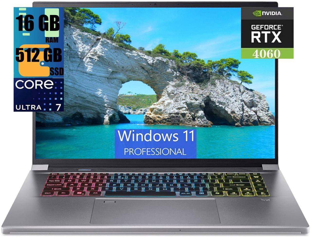 Main image of Acer Predator Triton Neo 16 Gaming Laptop, 16" WQXGA 240Hz Display, Intel Core Ultra 7 155H 16-Core Processor, GeForce RTX 4060 8GB GDDR6, 16GB  DDR4  512GB   PCIe SSD, RGB Backlit, Windows 11 Pro