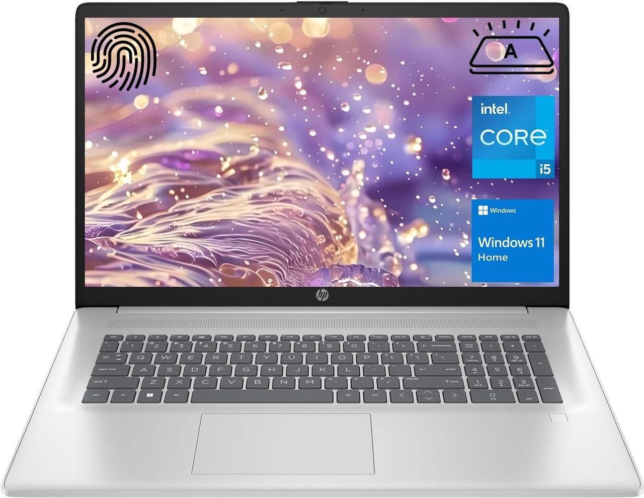 Alt view image 2 of 7 - HP 17 Laptop, 17.3" FHD Display, Intel Core i5-1334U 10 Cores Processor, Intel Iris Xe Graphics, 32GB DDR4  1TB PCIe SSD, Wi-Fi 6, Webcam, Backlit Keyboard, Windows 11 Pro