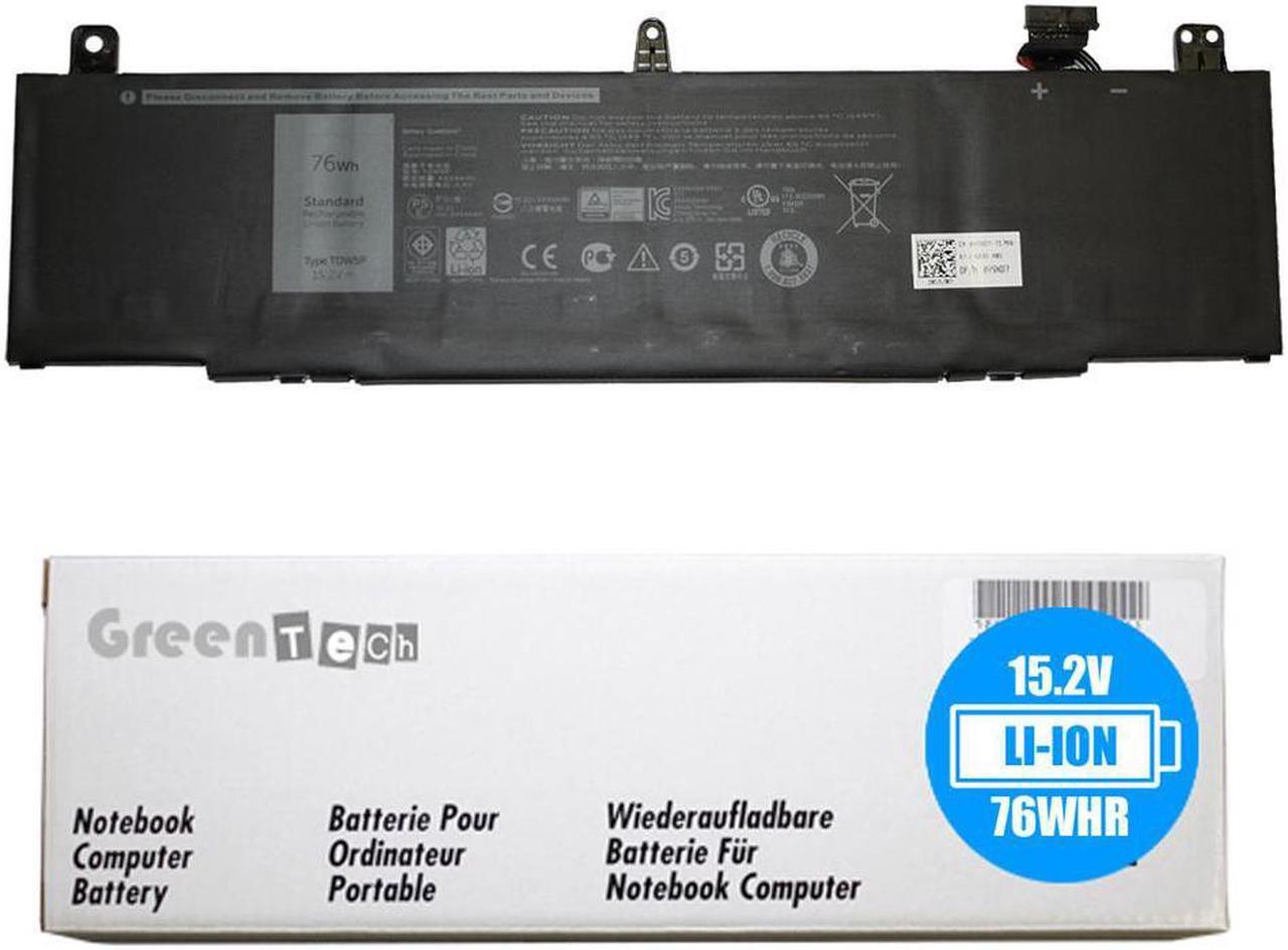 Main image of GreenTech TDW5P Replacement Battery for Dell Alienware 13 R3 ALW13C - GreenTech 15.2V 76Whr 4 Cell Battery 0V9XD7 V9XD7 04RRR3 4RRR3