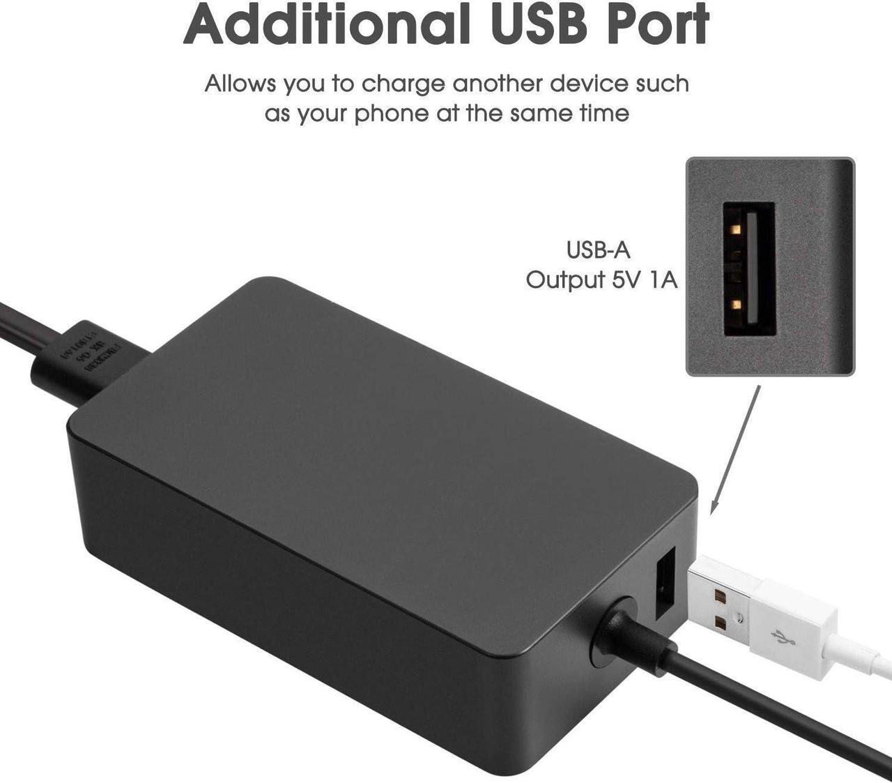 Alt view image 2 of 3 - GREENTECH US7-00001 127W EQUIVALENT POWER ADAPTER FOR MICROSOFT SURFACE BOOK 2/3 SURFACE LAPTOP 2/3/4/5/6, SURFACE PRO 3/4/5/6/7/8/9/10, SURFACE GO 2/3, USY-00001