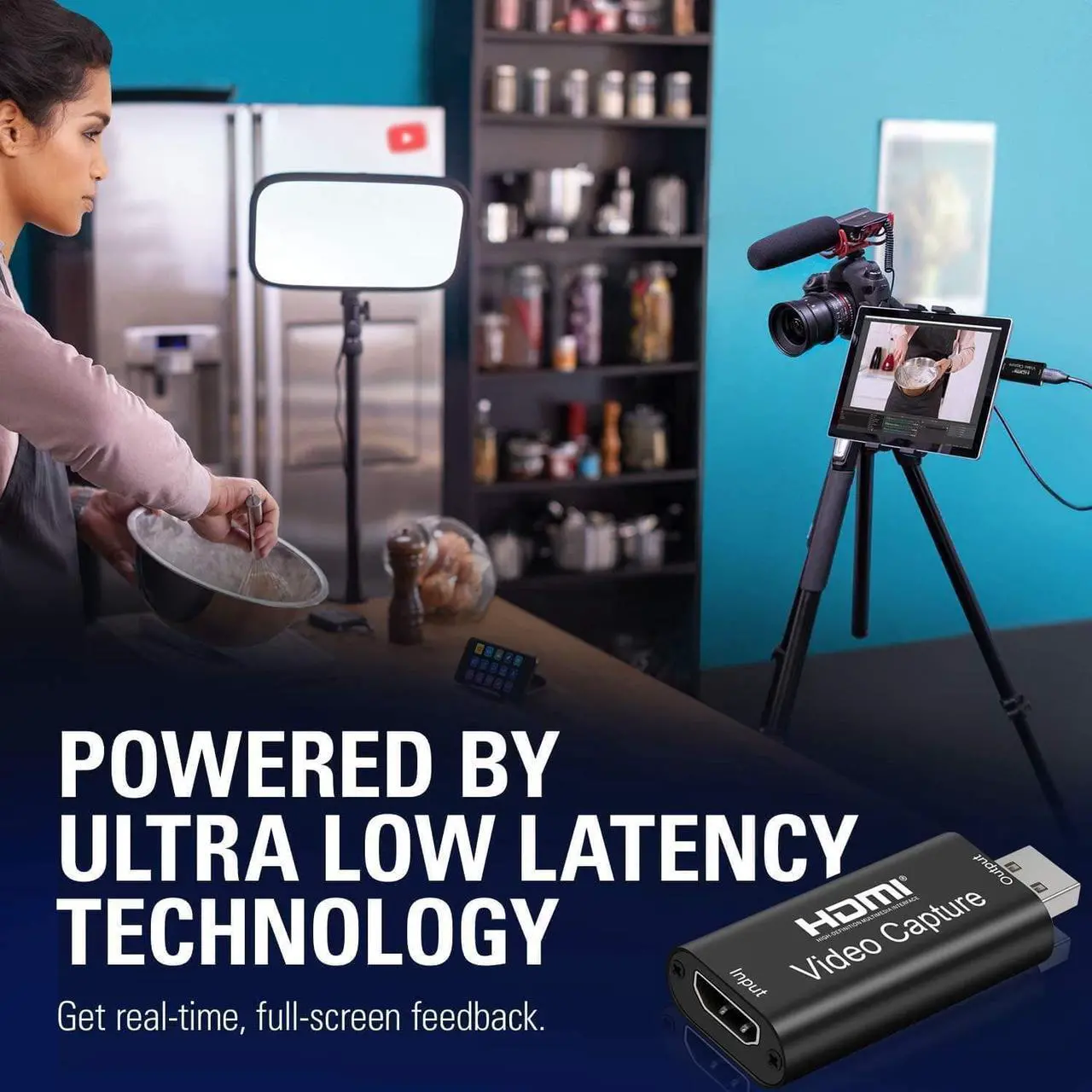Alt view image 6 of 7 - HDMI USB Audio Video Capture Cards, HDMI to USB Game Capture Card,Full HD 1080P Recording, Easily Connect DSLR, Camcorder, or Action Cam to PC or Mac for High Definition Acquisition, Live Broadcasting