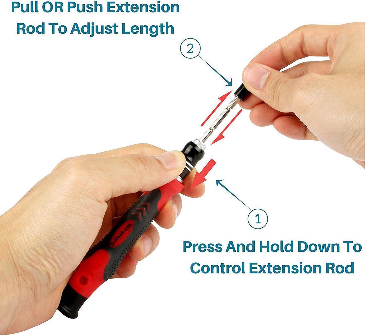 Alt view image 4 of 8 - WIREHARD 62 in 1 Precision Screwdriver Set Repair Tool Kit - Magnetic Steel Specialty Bits for All iPhone and Smartphone Models, MacBook, Desktop Laptop Computer, Xbox, PlayStation, Electronics, Toys - OEM