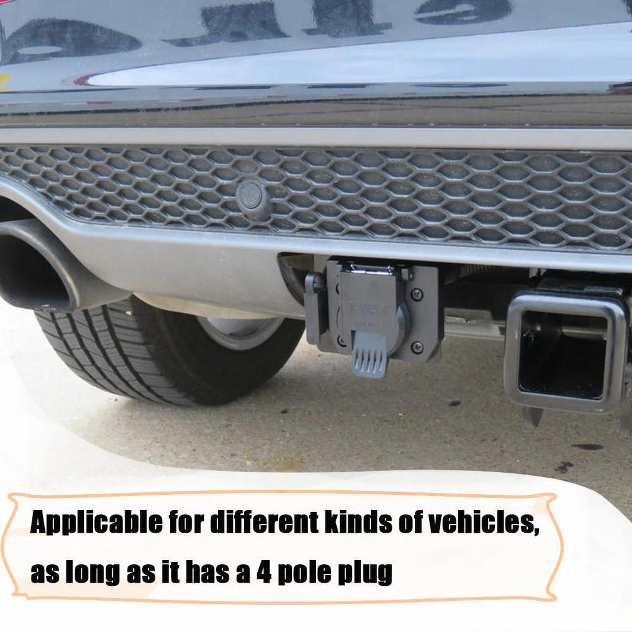 Alt view image 7 of 7 - CARROFIX Multi-Tow 4-Way to 7-Way RV Blade and 4-Way Flat Female Trailer Towing Connector