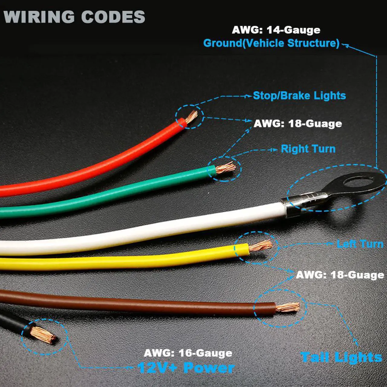 Alt view image 3 of 7 - CARROFIX Powered 3-to-2-Wire Trailer Taillight Converter with 60" Wiring Harness - LED Compatible Trailer Converter