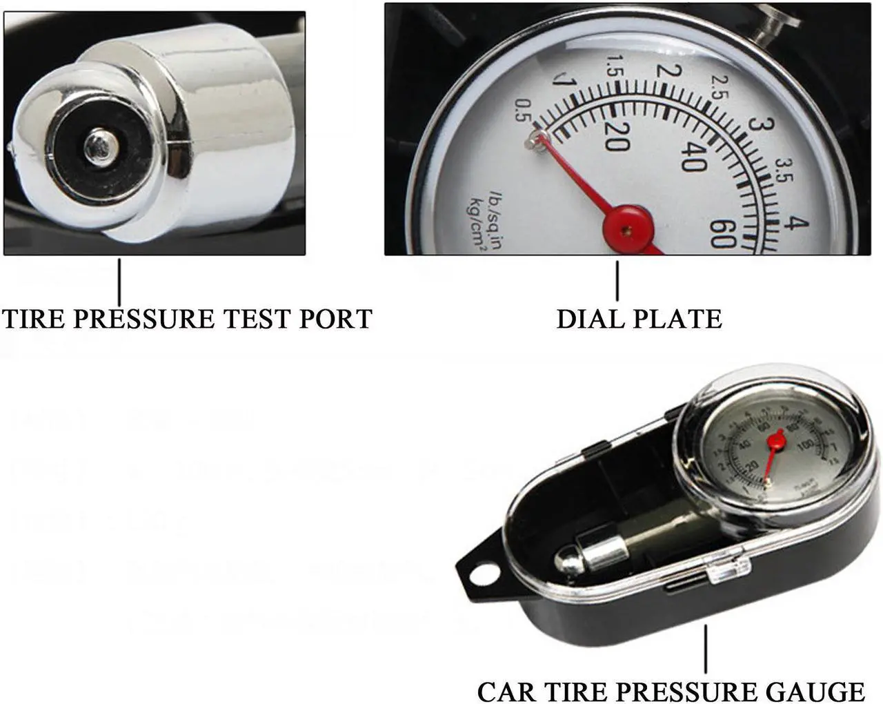 Alt view image 3 of 7 - CARROFIX Car Tire Pressure Gauge (0-100 PSI)High-precision Meter Dial Tire Gauge