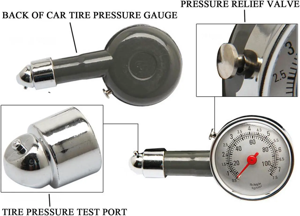 Alt view image 2 of 7 - CARROFIX Car Tire Pressure Gauge (0-100 PSI)High-precision Meter Dial Tire Gauge