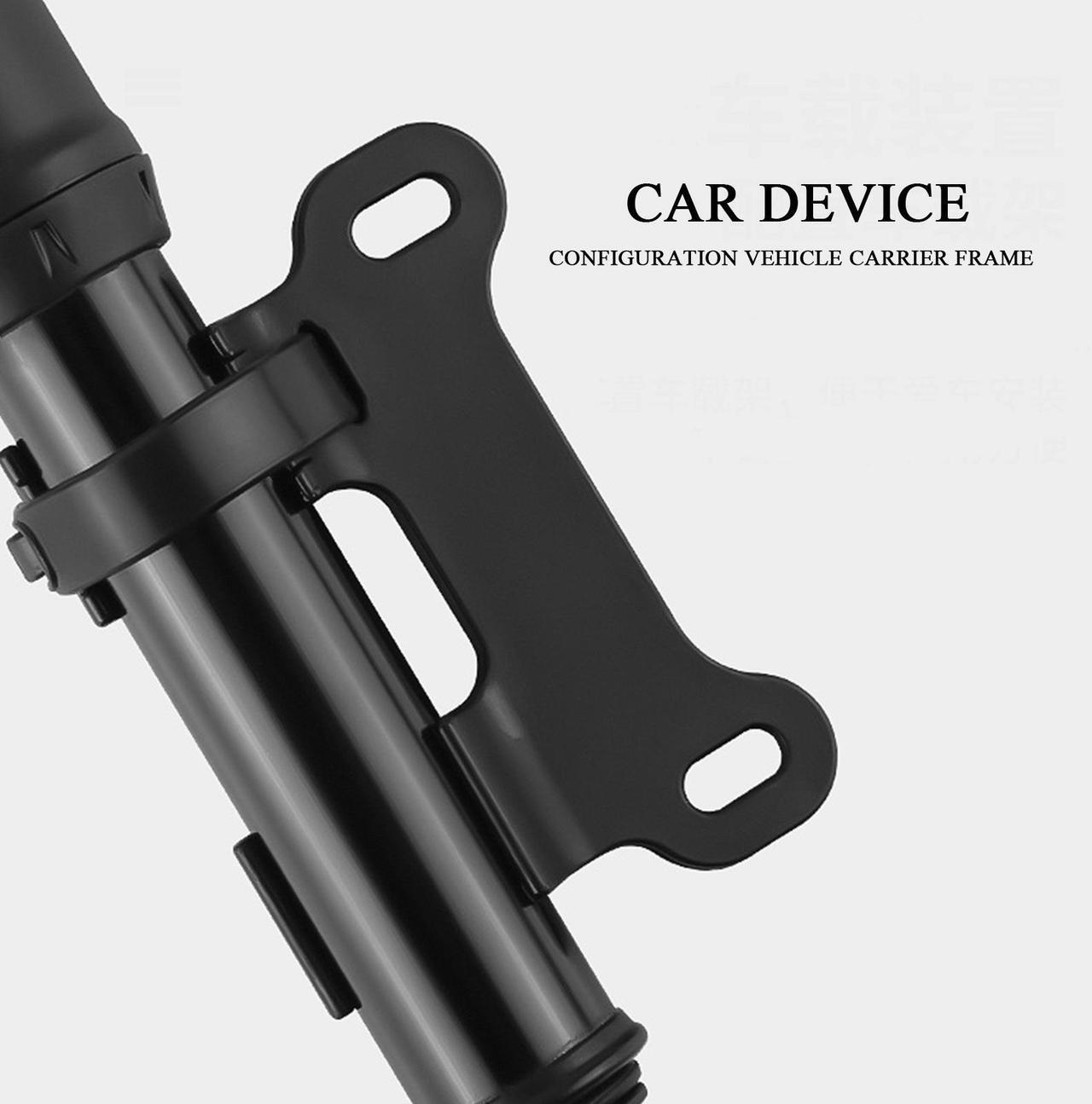 Alt view image 4 of 7 - Carrofix Mini Bike Pump Portable 100 PSI with Fixed Rack Is Suitable for Presta and Schrader Valves