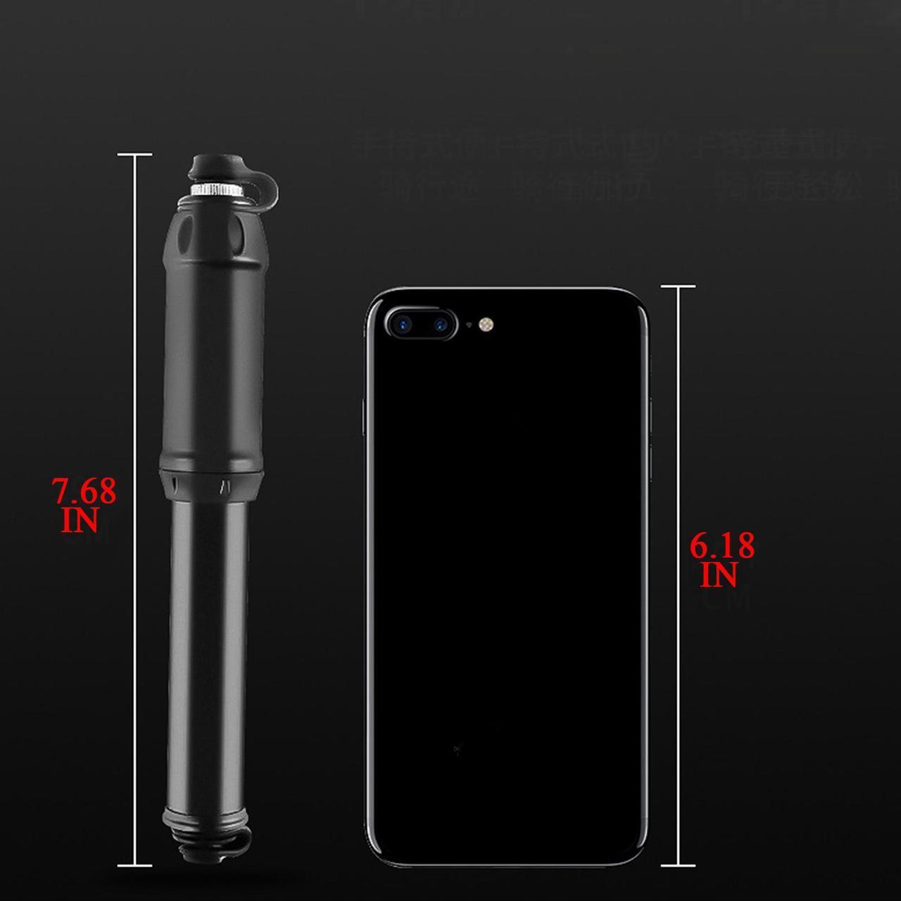 Alt view image 6 of 7 - Carrofix Mini Bike Pump Portable 100 PSI with Fixed Rack Is Suitable for Presta and Schrader Valves