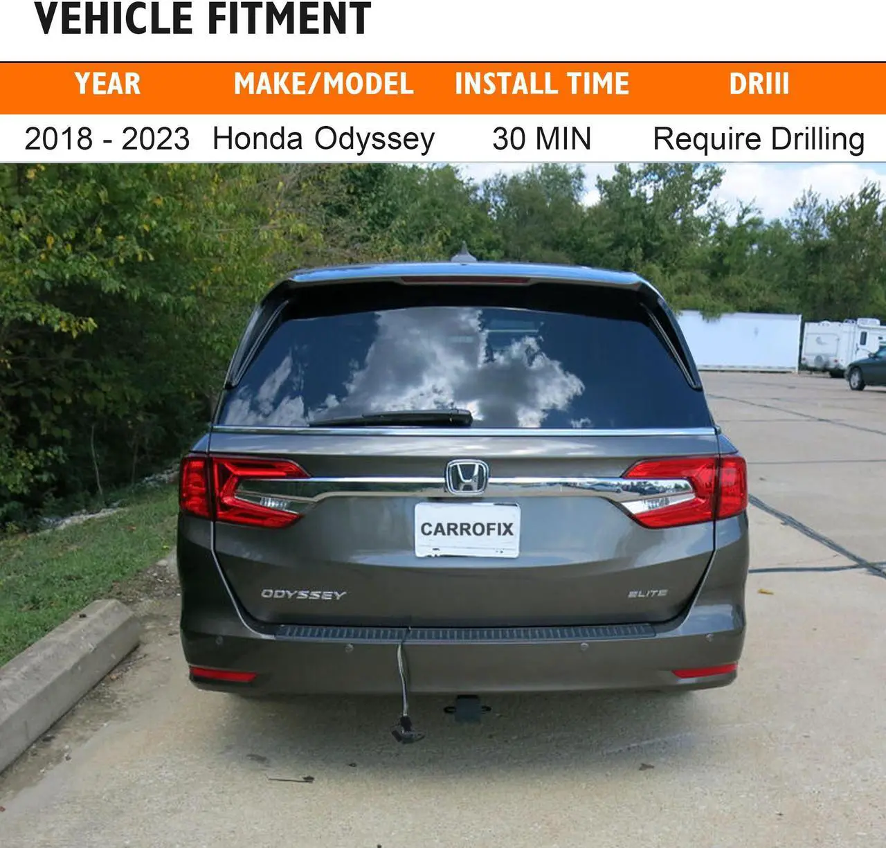 Alt view image 4 of 7 - CARROFIX Custom-Fit Vehicle Wiring Kit with 4 Way Flat Trailer Connector for 2018-2023 Honda Odyssey - Simple Plug-in Odyssey Hitch Wiring Harness