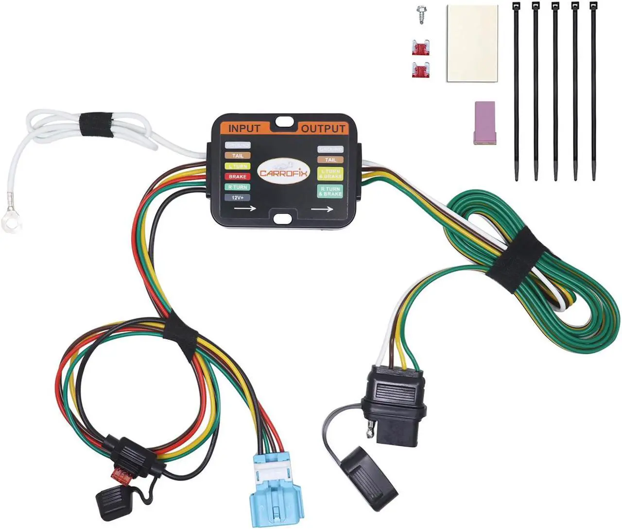 Main image of CARROFIX Custom-Fit Vehicle Wiring Kit with 4 Way Flat Trailer Connector for 2018-2023 Honda Odyssey - Simple Plug-in Odyssey Hitch Wiring Harness