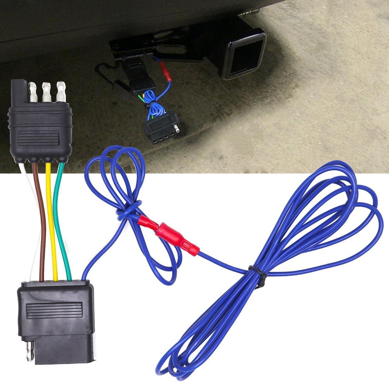 Alt view image 2 of 6 - CARROFIX 4 Way Flat to 5 Way Flat Extension Harness - Trailer Wiring Adapter Connector