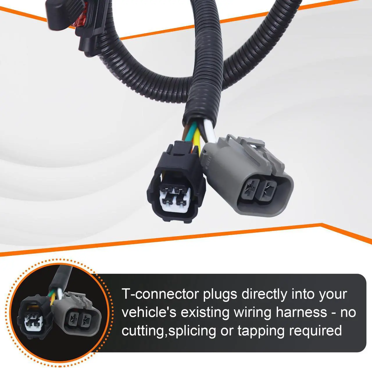 Alt view image 4 of 7 - CARROFIX Vehicle-Side Tow Harness Trailer Wiring Kit with 4-Way Flat Trailer Connector for Hyundai Santa Fe, Veracruz; Kia Sedona, Sorento