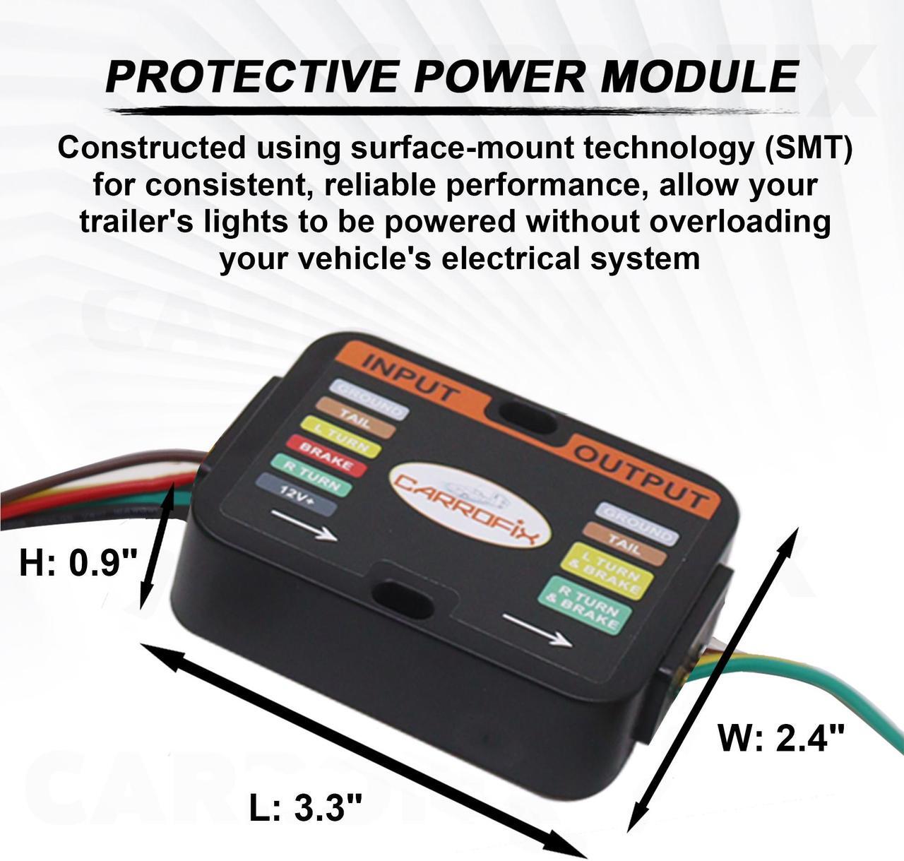 Alt view image 6 of 7 - CARROFIX Custom Vehicle Wiring Harness Kit 4 Way Flat Trailer Connector Compatible with Honda Pilot, Passport for Factory Tow Package