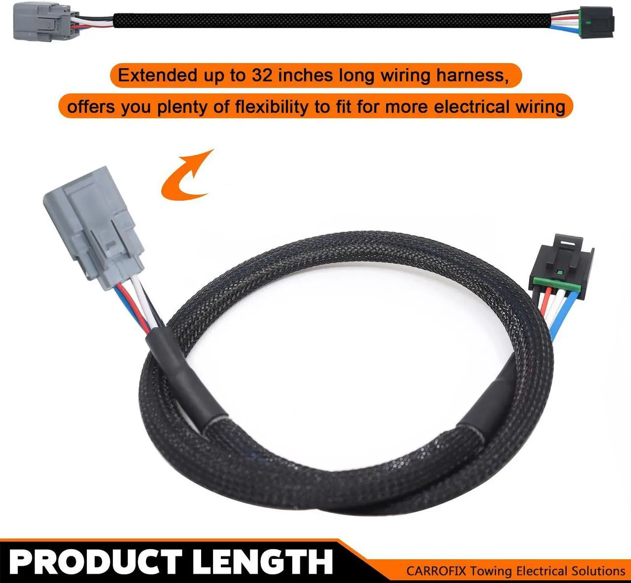 Alt view image 5 of 7 - CARROFIX Trailer Electric Brake Control Harness Plug-in Wiring Adapter, Compatible with 2015-2022 RAM 1500, 2500, 3500, 4500, 5500