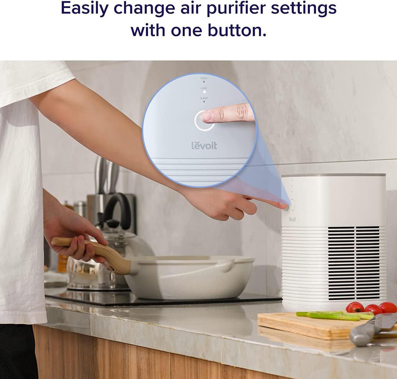 Alt view image 7 of 7 - Air Purifier for Home Bedroom, Fresheners Filter Small Room Cleaner with Fragrance Sponge for Smoke, Allergies, Pet Dander, Odor, Dust Remover, Office, Desktop, Table Top, 1 Pack, White