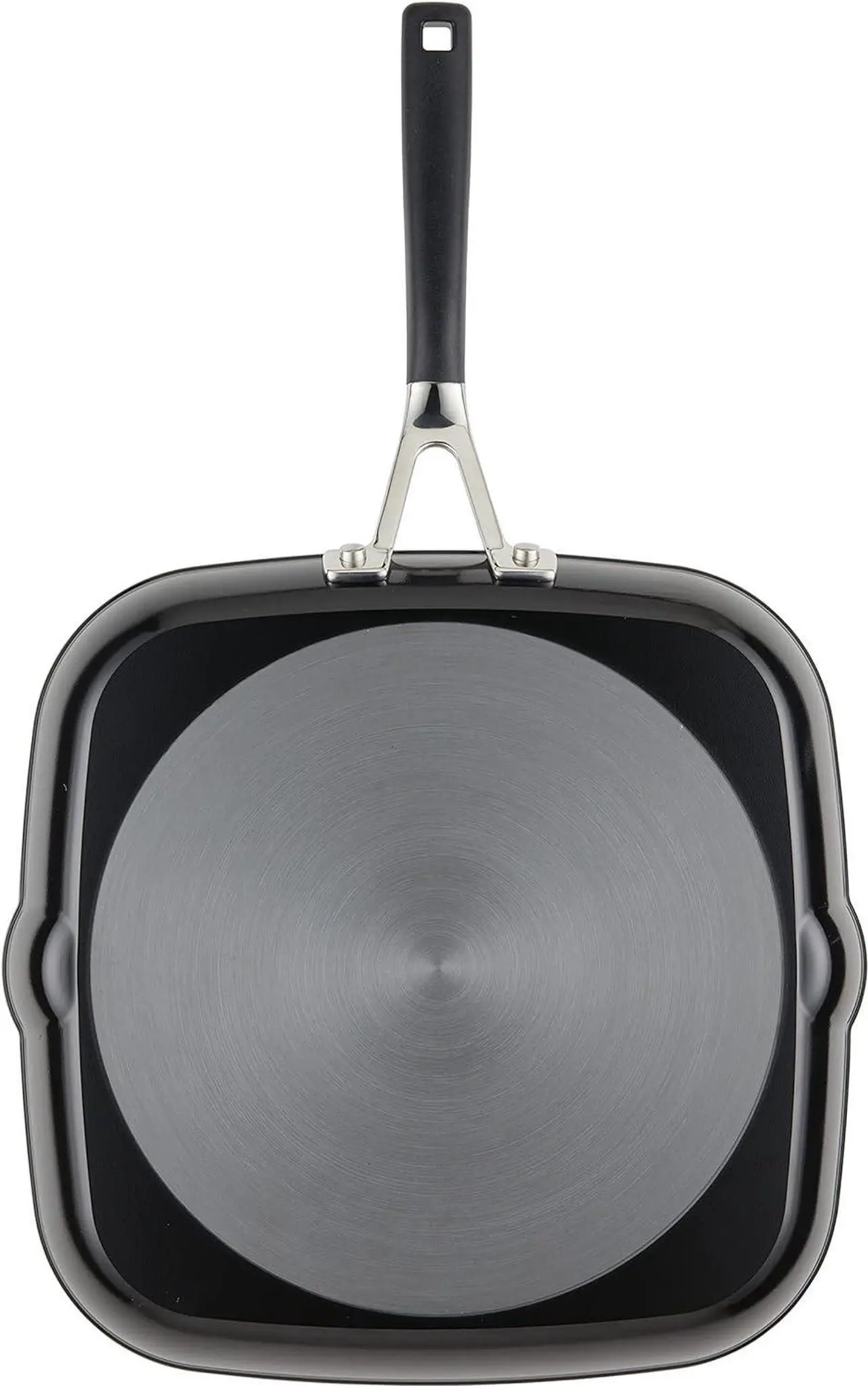 Alt view image 7 of 7 - KitchenAid Hard Anodized Nonstick Square Grill Pan/Griddle with Pour Spouts, 11.25 Inch, Onyx Black