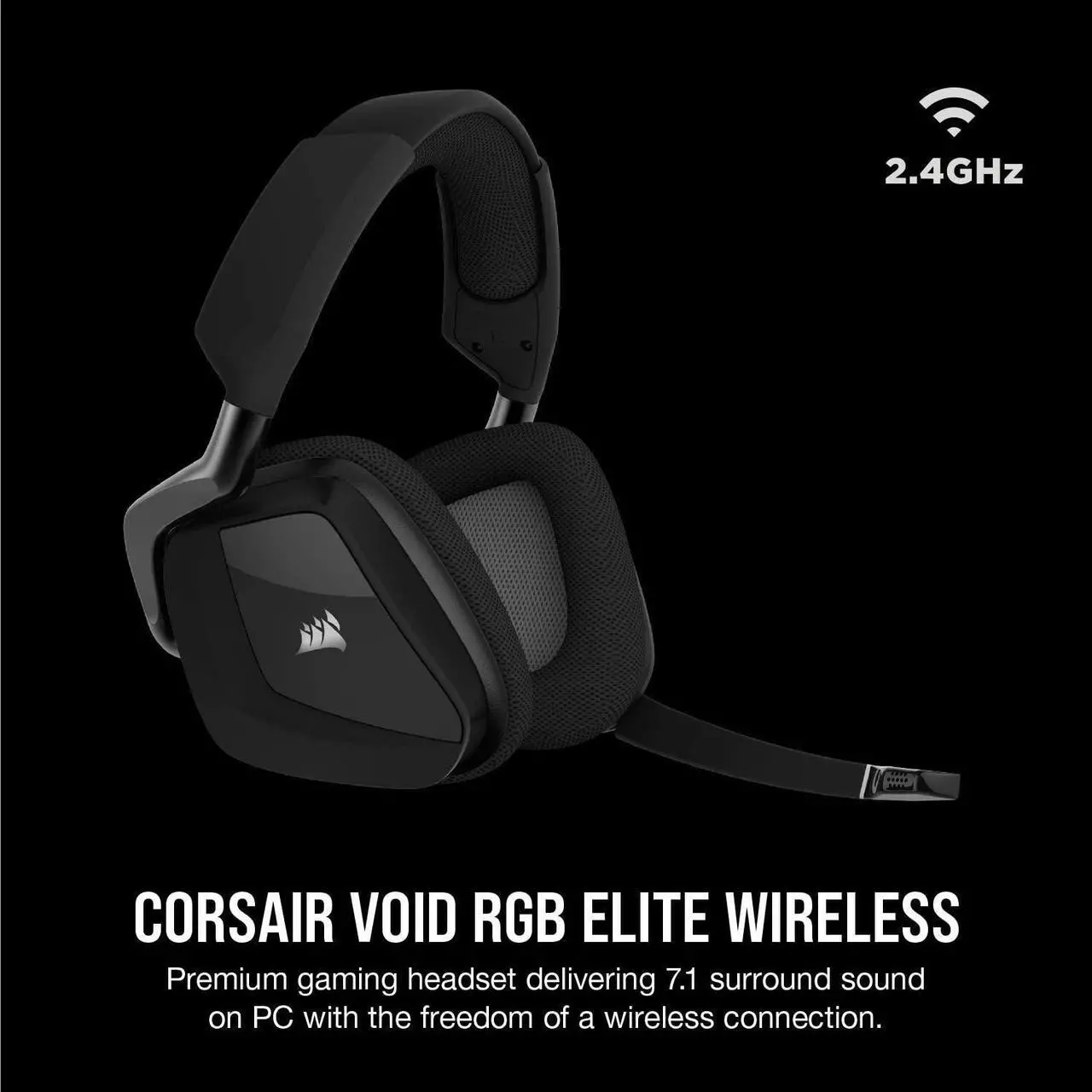 Alt view image 12 of 11 - Corsair Void RGB Elite USB Premium Gaming Headset with 7.1 Surround Sound, Carbon