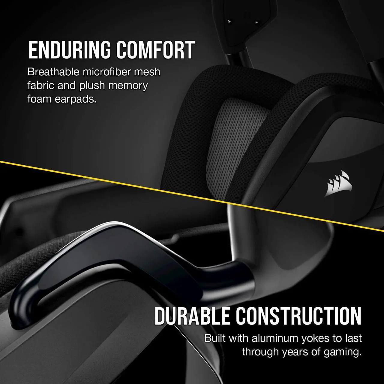 Alt view image 11 of 11 - Corsair Void RGB Elite USB Premium Gaming Headset with 7.1 Surround Sound, Carbon