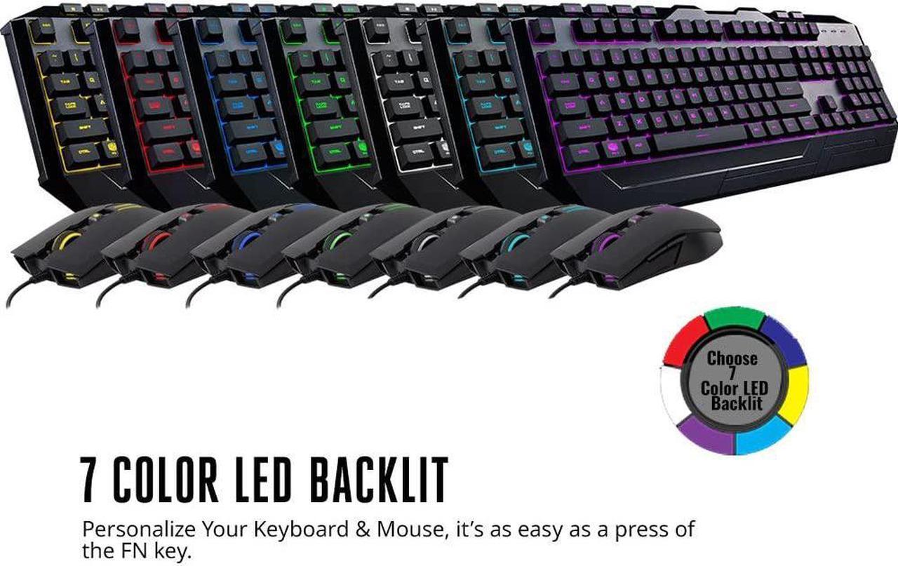 Alt view image 11 of 13 - Devastator 3 Gaming Combo with RGB Keyboard and Mouse Featuring Seven Different LED Color Options By Cooler Master