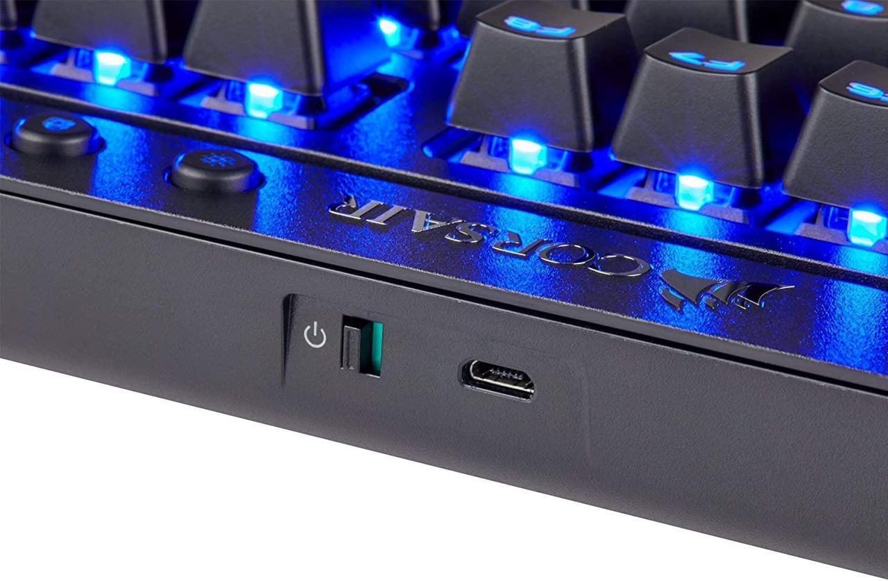 Alt view image 13 of 20 - Corsair K63 Wireless Mechanical Gaming Keyboard, backlit Blue LED, Cherry MX Red - Quiet & Linear