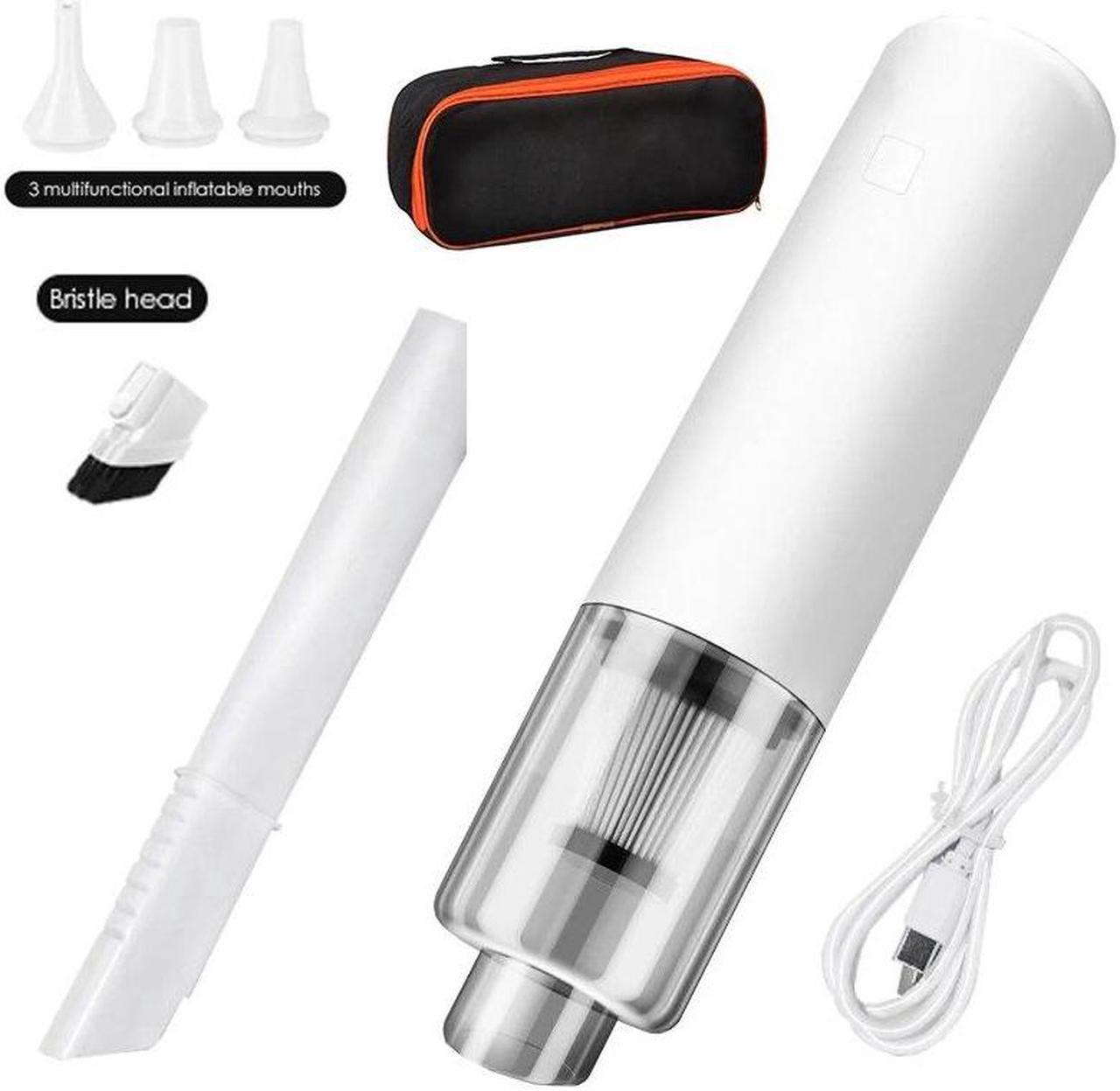 AT Cleaning Kits - Portable Car Vacuum Cleaner for Powerful Wireless Cleaning Home Appliance Auto Robot Strong Suction Cleaner White