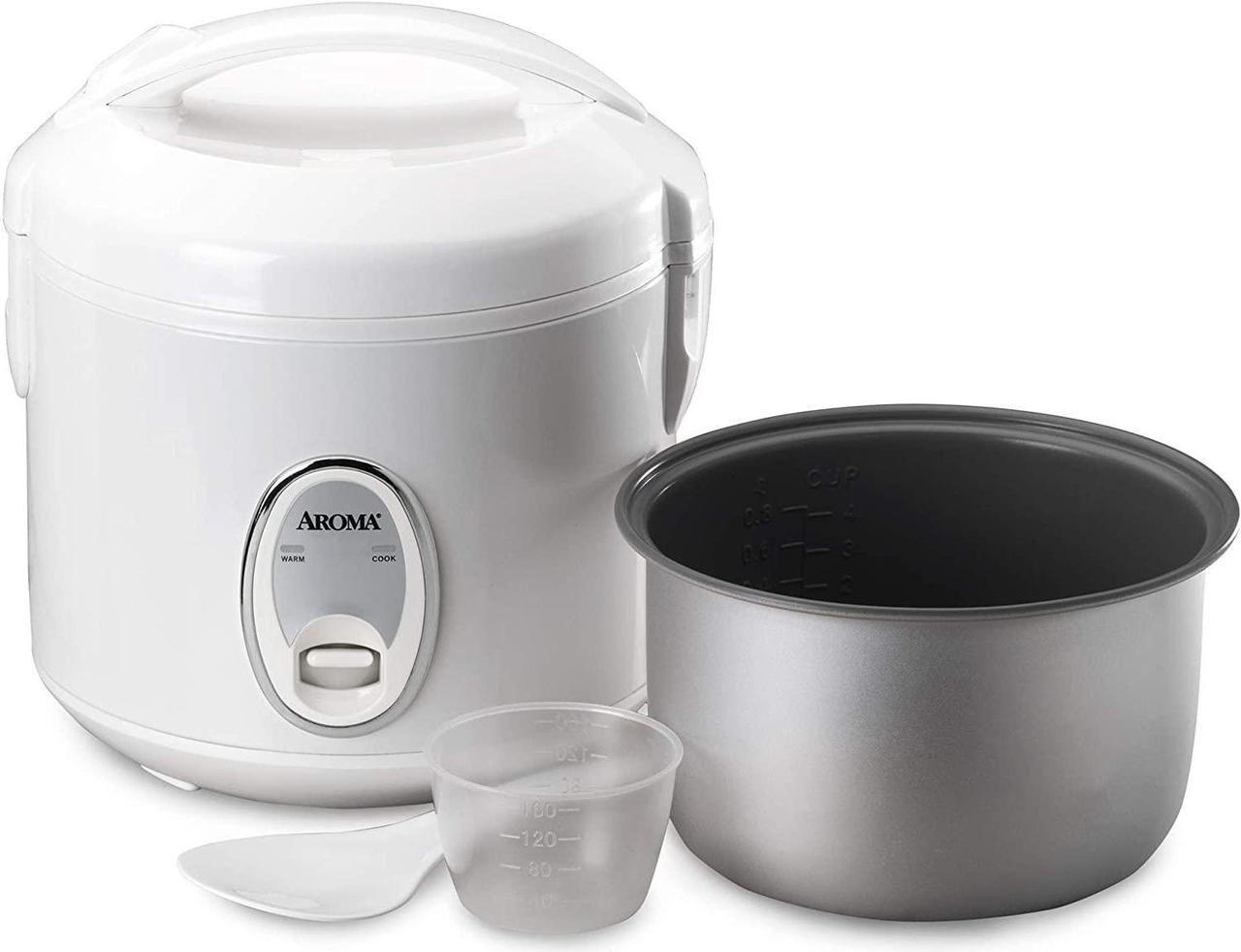 Alt view image 9 of 12 - AROMA ARC-914S 8-Cup (Cooked) Cool-Touch Rice Cooker and Food Steamer, White
