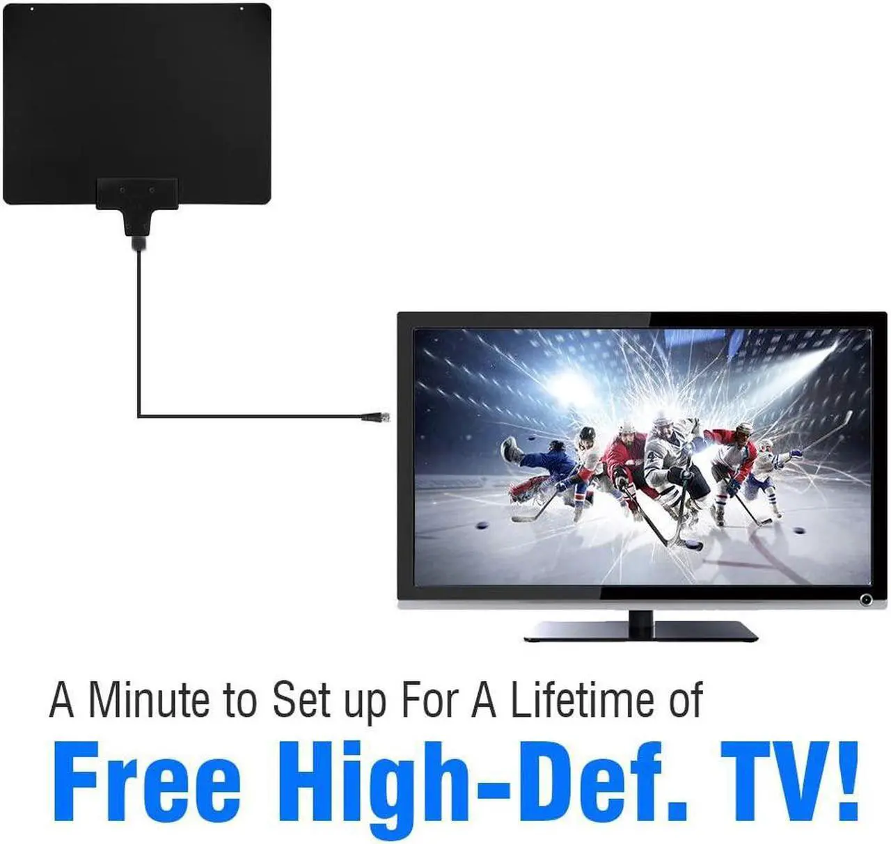 Alt view image 10 of 12 - Mediasonic HomeWorX HW210AN Ultra Thin Indoor Digital HD TV antenna