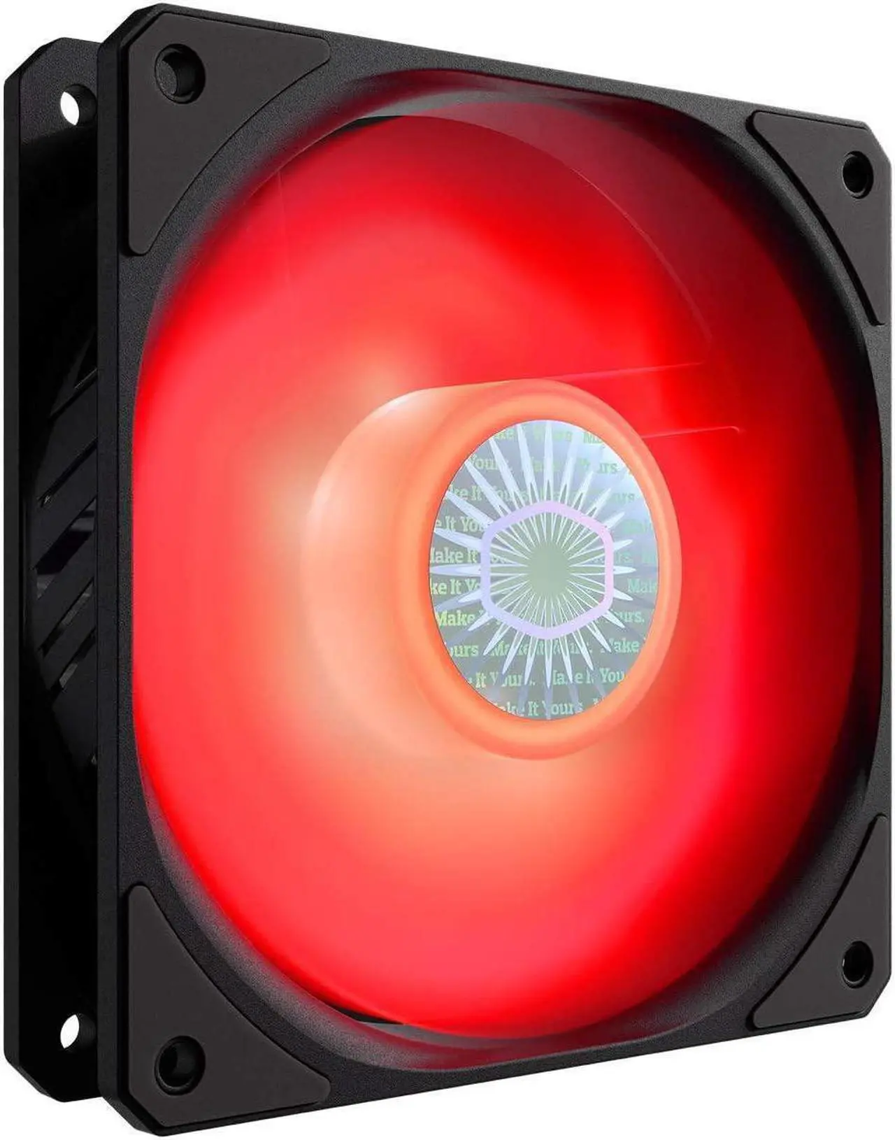 Alt view image 10 of 16 - Cooler Master SickleFlow 120 V2 Red Led Square Frame Fan with Air Balance Curve Blade Design, Sealed Bearing, PWM Control for Computer Case & Liquid Radiator