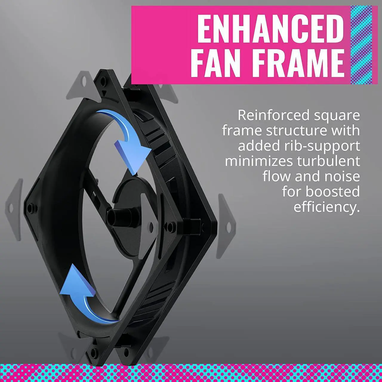 Alt view image 12 of 16 - Cooler Master SickleFlow 120 V2 Red Led Square Frame Fan with Air Balance Curve Blade Design, Sealed Bearing, PWM Control for Computer Case & Liquid Radiator