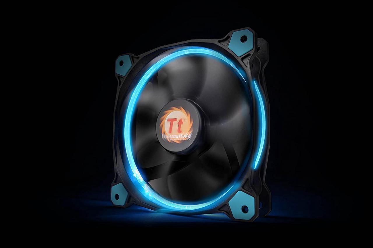 Alt view image 8 of 11 - Thermaltake Riing 14 Series High Static Pressure 140mm Circular Blue LED Ring Case/Radiator Fan CL-F039-PL14BU-A