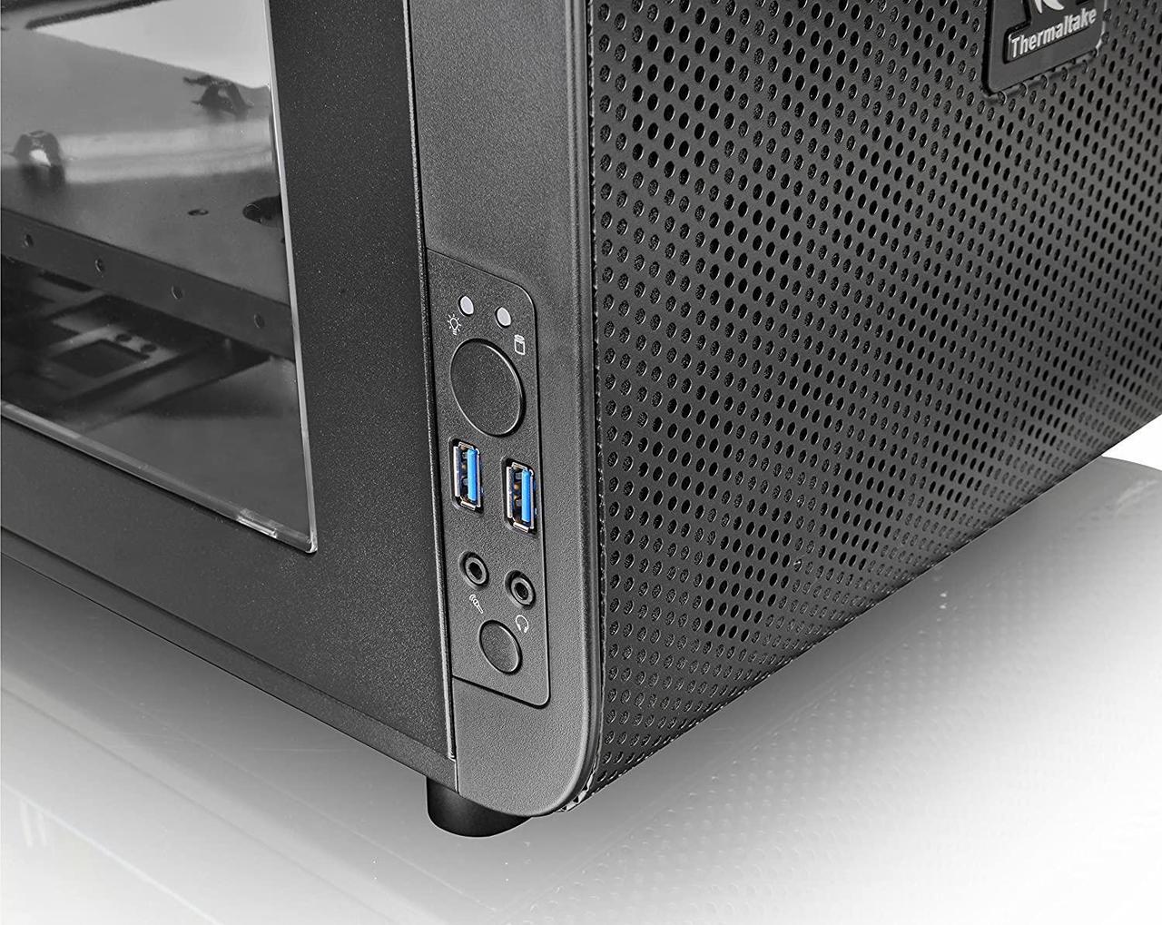 Alt view image 14 of 15 - Thermaltake Core V21 Black Extreme Micro ATX Cube Chassis CA-1D5-00S1WN-00