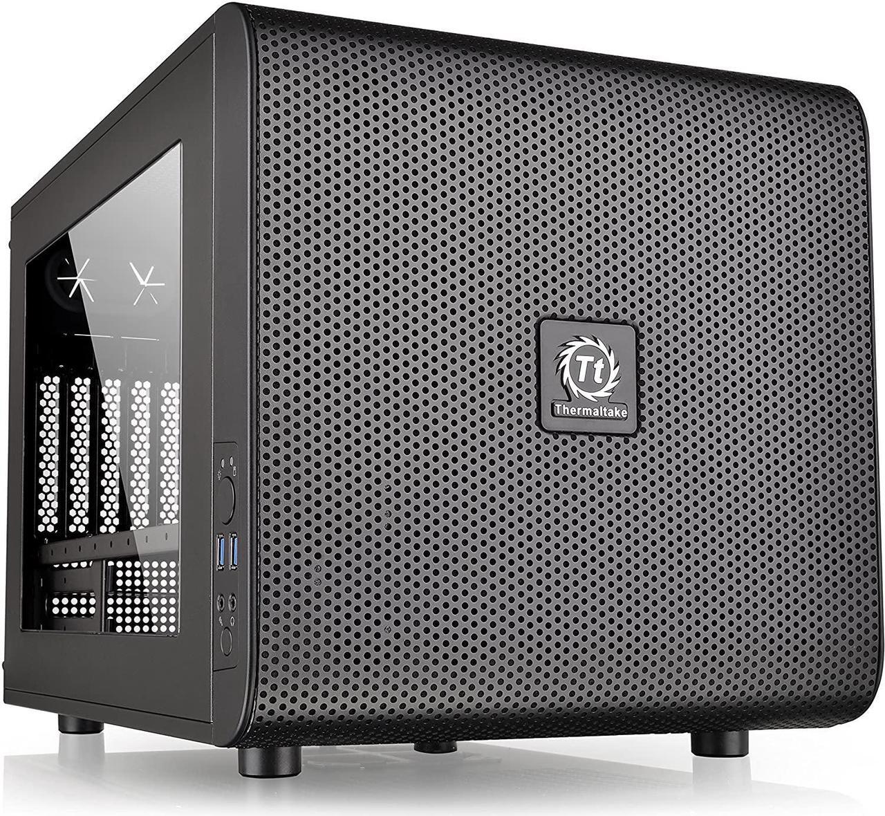 Alt view image 10 of 15 - Thermaltake Core V21 Black Extreme Micro ATX Cube Chassis CA-1D5-00S1WN-00