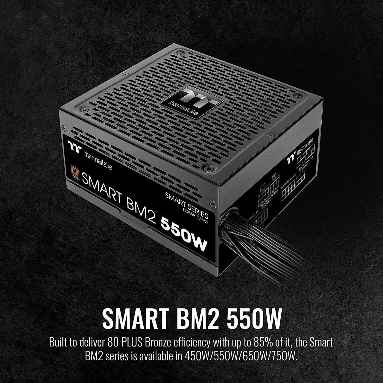 Alt view image 19 of 20 - Thermaltake Smart BM2 550W 80+ Bronze Intel Skylake’s C6/C7 States & ErP Ready 140mm Quiet Fan Japanese Capacitor Semi Modular Power Supply 5 Year Warranty, PS-SPD-0550MNFABU-1