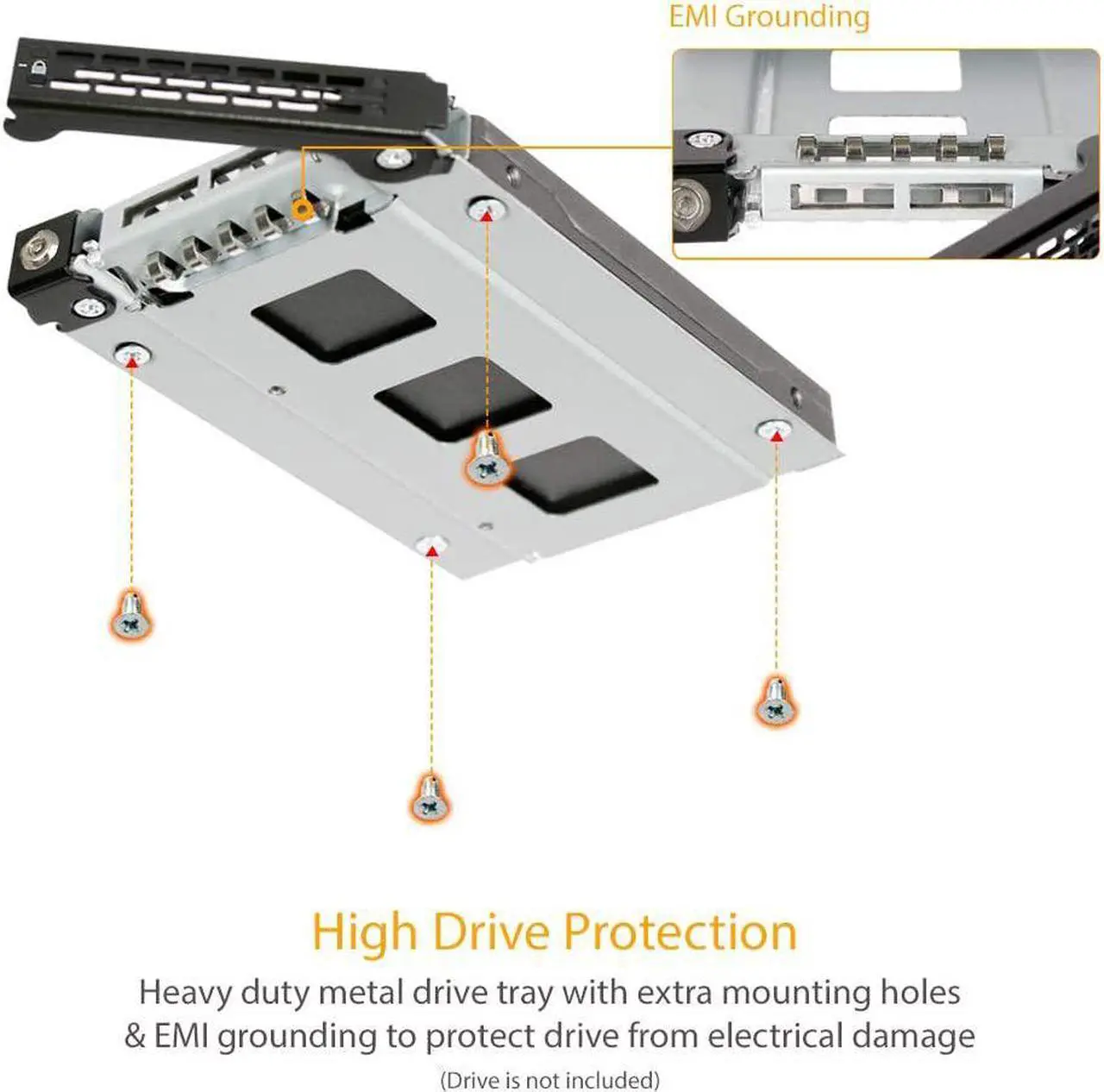 Alt view image 12 of 14 - ICY DOCK MB411SKO-B ToughArmor MB411SKO-B 2.5" SATA/SAS HDD/SSD Rugged Full Metal Mobile Rack for Slim ODD or Slim FDD Bay - With Key Lock
