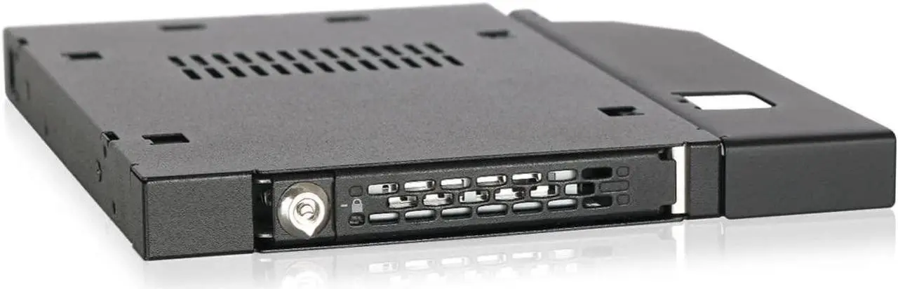 Alt view image 9 of 14 - ICY DOCK MB411SKO-B ToughArmor MB411SKO-B 2.5" SATA/SAS HDD/SSD Rugged Full Metal Mobile Rack for Slim ODD or Slim FDD Bay - With Key Lock