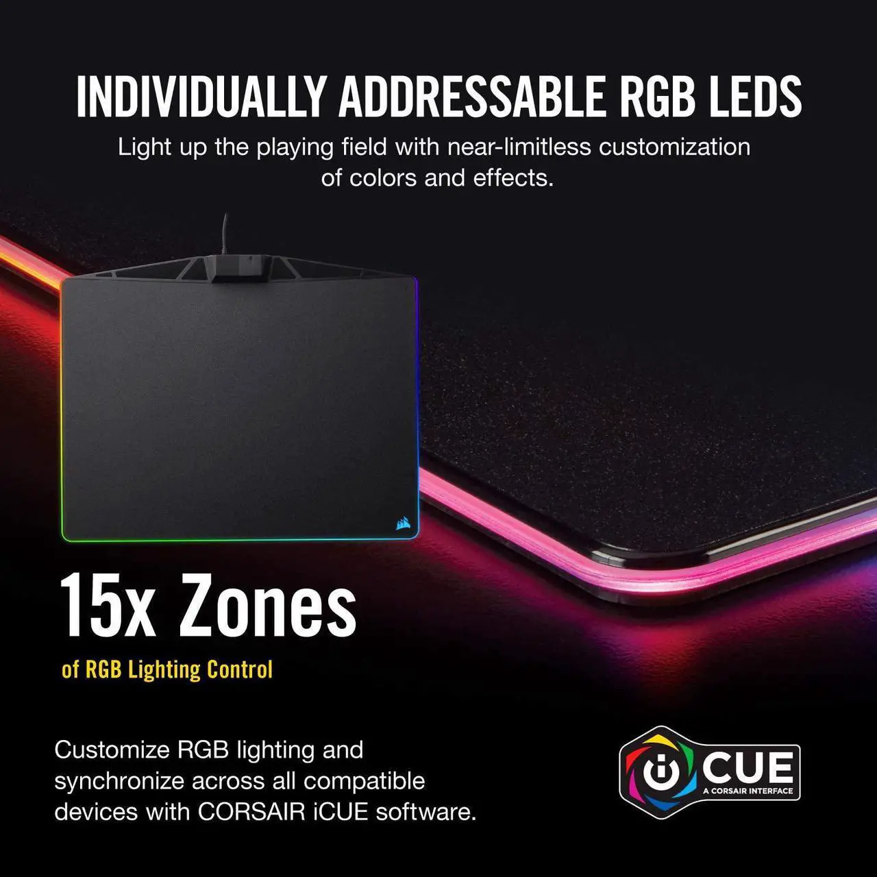 Alt view image 20 of 20 - Corsair Gaming MM800 RGB Polaris Mouse Pad