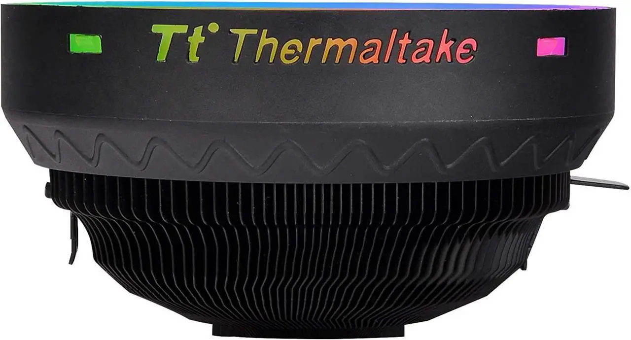 Alt view image 13 of 20 - Thermaltake UX100 5V Motherboard Sync High Airflow Hydraulic Bearing ARGB Lighting CPU Cooler