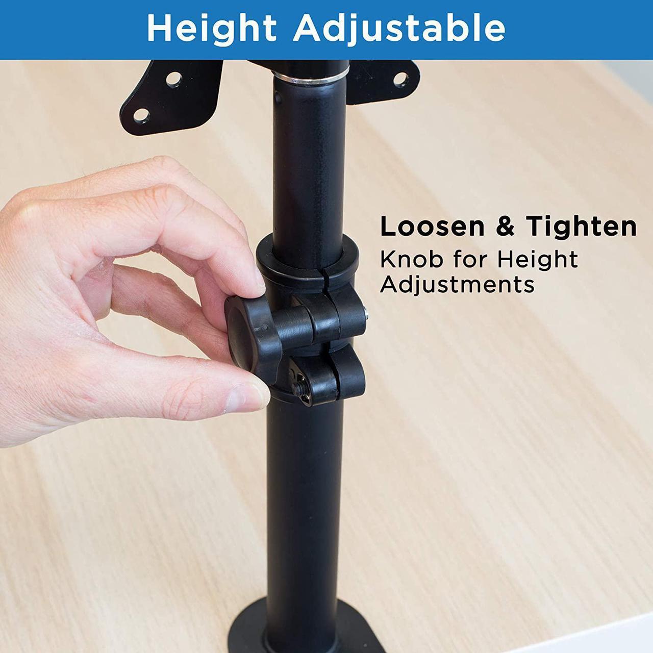 Alt view image 11 of 13 - Mount-It! Vertical Monitor Desk Stand | Height Adjustable | Fits 19-30 Inch Computer Screens