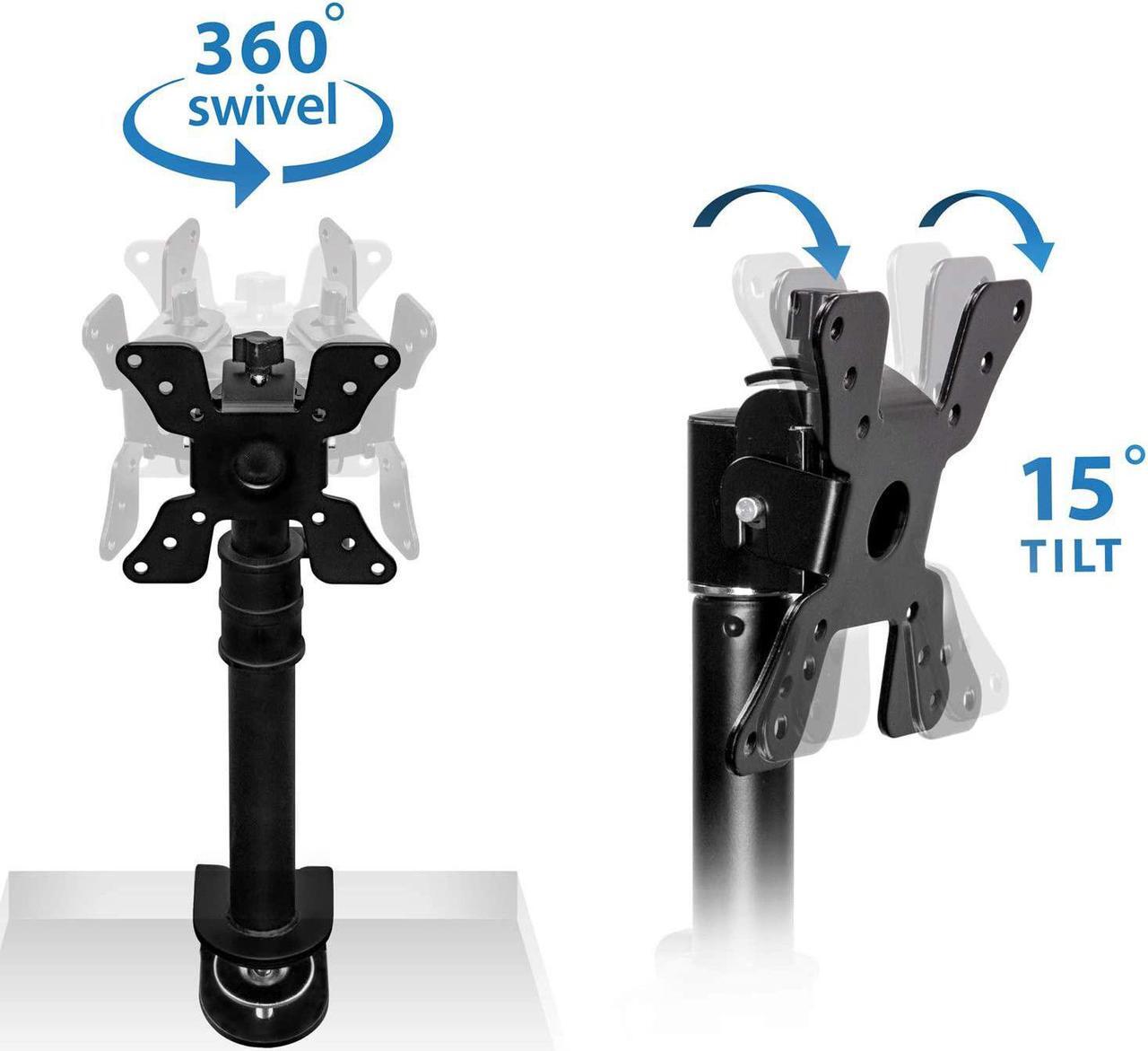 Alt view image 10 of 13 - Mount-It! Vertical Monitor Desk Stand | Height Adjustable | Fits 19-30 Inch Computer Screens