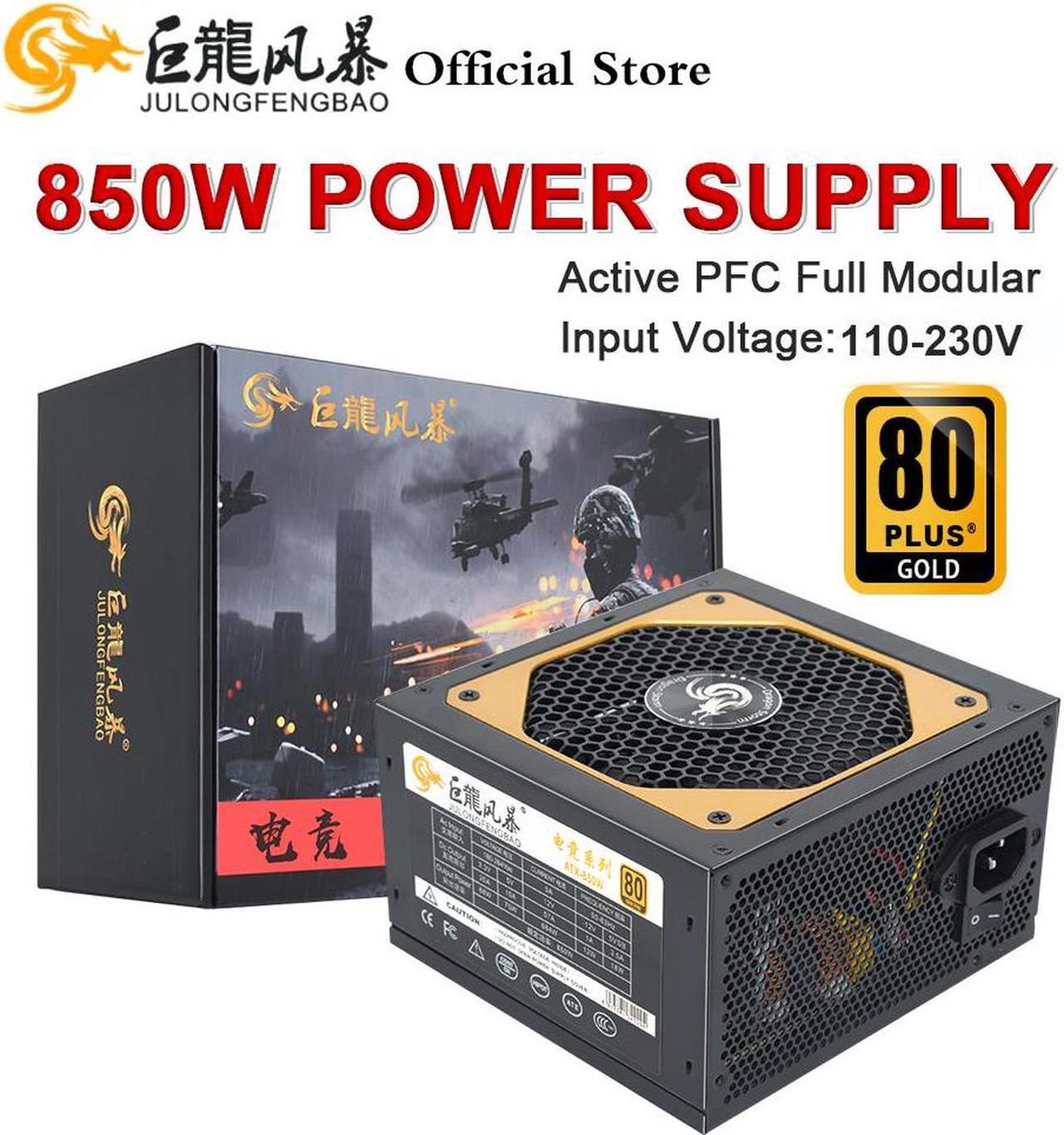 Main image of ATX 850W PSU 80Plus Gold 110-264V Full Modular 20+4Pin 12V Professional E-Sports Video Game Computer Power Supply