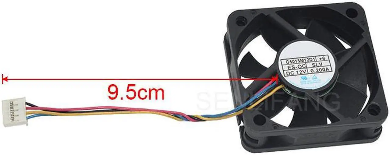 Alt view image 4 of 4 - G5015M12D1+6 12V 0.2A 50*50*15mm 4-Wire DC Vehicle Audio Cooling Fan cable lengeth 9.5cm only