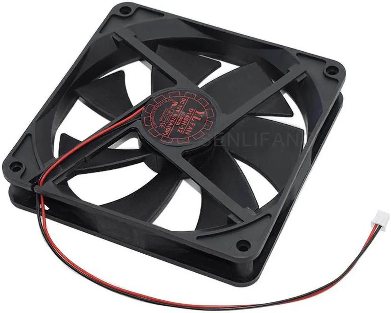Alt view image 3 of 4 - 14CM DC12V 0.70A Double Line Silent Cooling Fan 140x40x25mm D14SH-12  For Mining PSU Repair ATX Power Supply Replacement