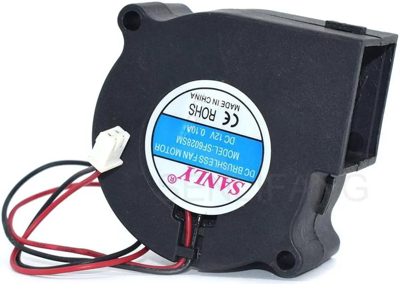 Alt view image 2 of 6 - New Original For SANLY SF6028SM DC12V 0.10A 6028 60mm 2-Wire Mute Turbo Blower Fan Humidifier Dehumidifier Cooling Fan