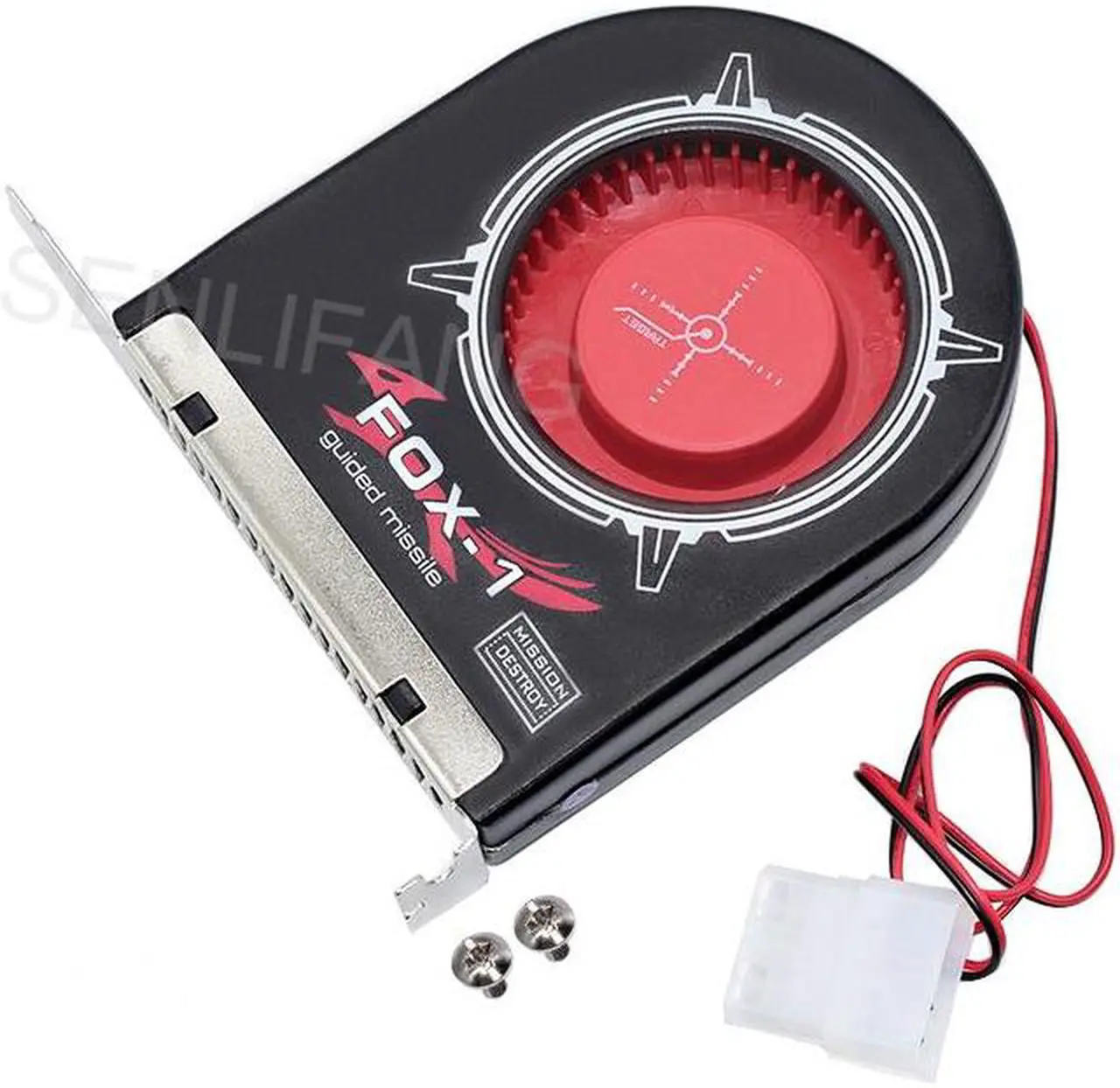 Alt view image 3 of 3 - FOX-1 system Blow DC12V  2Pin long life bearing cooling For PC Computer Chassis Case HeatSink PCI Fan 2200RPM IDE Molex Power
