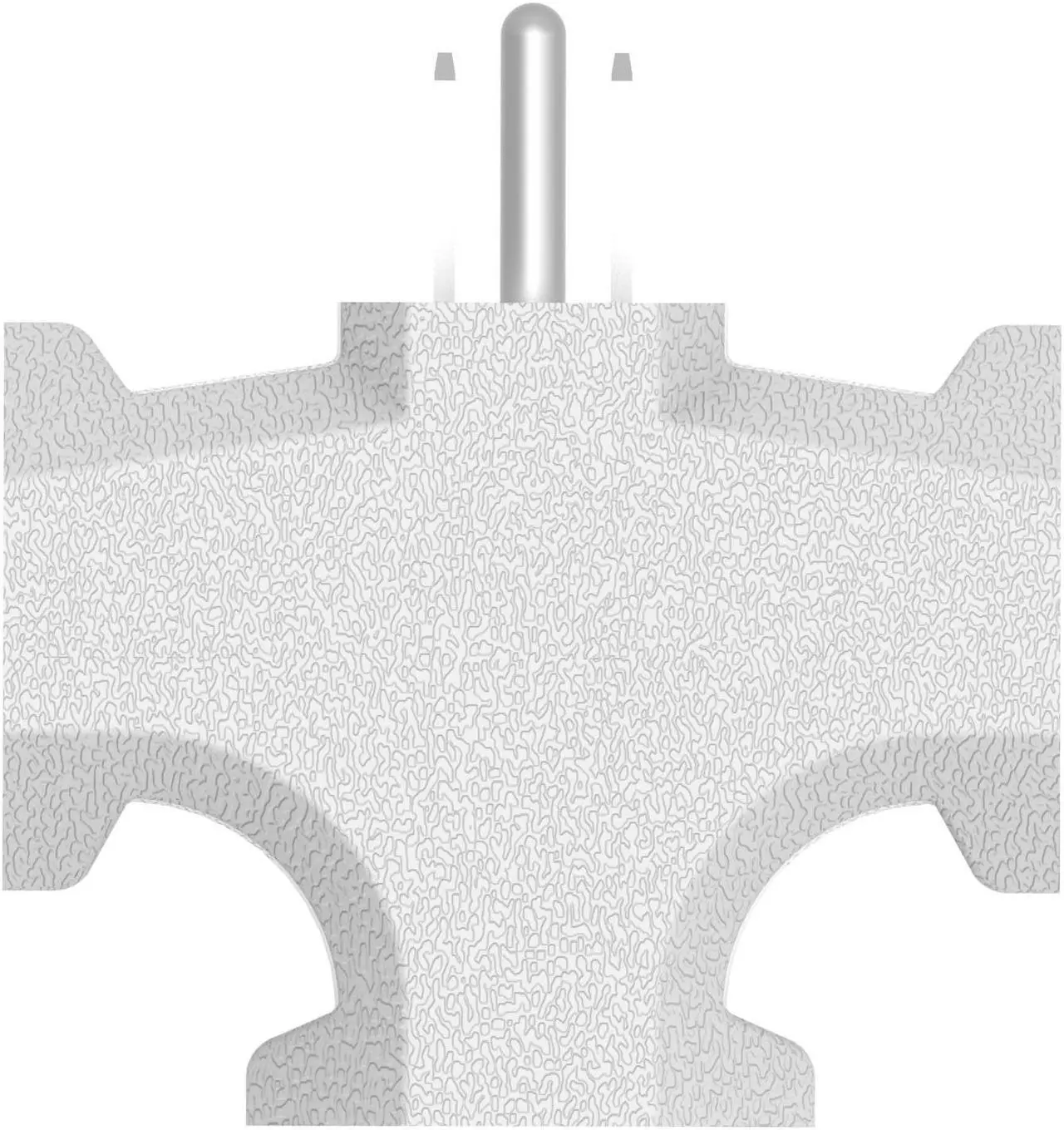 Alt view image 3 of 5 - Three Plug Outlet Adapter (T-Shaped), Electric Outlet Extender, Sideways Plug Adapter, Heavy Duty Ground Power Tap, UL Listed, White (4PACK)