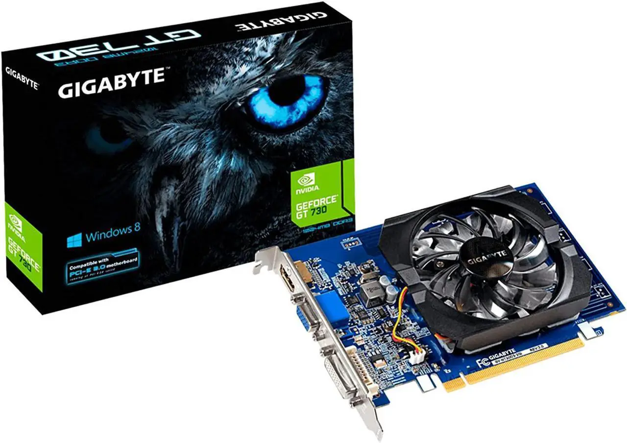 Alt view image 5 of 7 - GIGABYTE GeForce GT 730 GV-N730D3-2GI (rev. 3.0) Graphics Card, 2GB 64-bit GDDR3, GV-N730D3-2GI REV3.0 Video Card