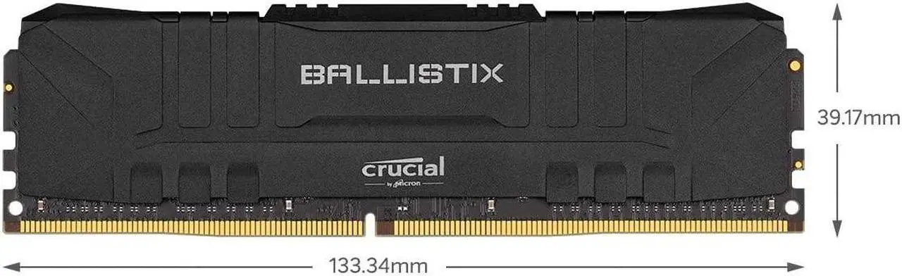Alt view image 4 of 8 - Crucial Ballistix 3200 MHz DDR4 DRAM Desktop Gaming Memory Kit 16GB (8GBx2) CL16 BL2K8G32C16U4B (BLACK)