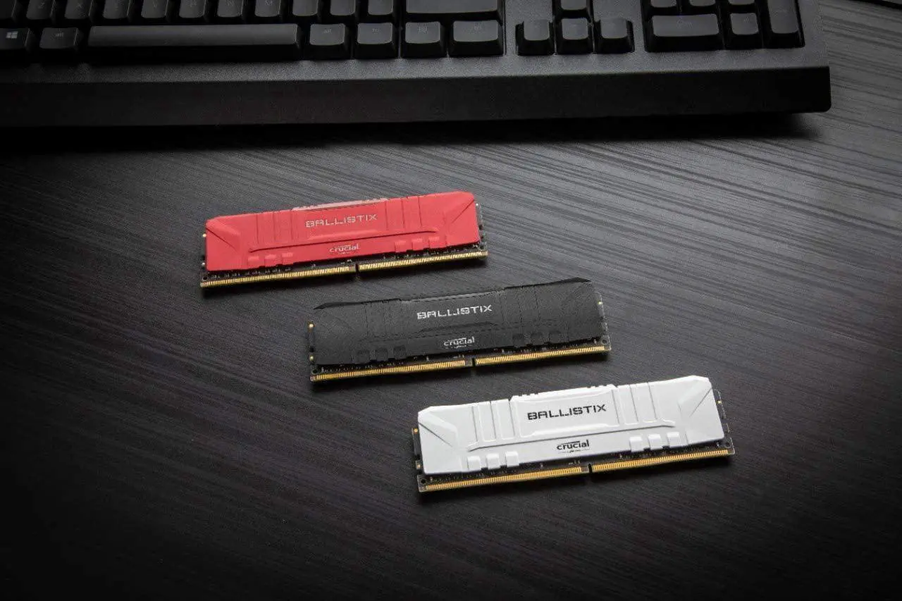 Alt view image 6 of 9 - Crucial Ballistix 3200 MHz DDR4 DRAM Desktop Gaming Memory Kit 16GB (8GBx2) CL16 BL2K8G32C16U4W (WHITE)