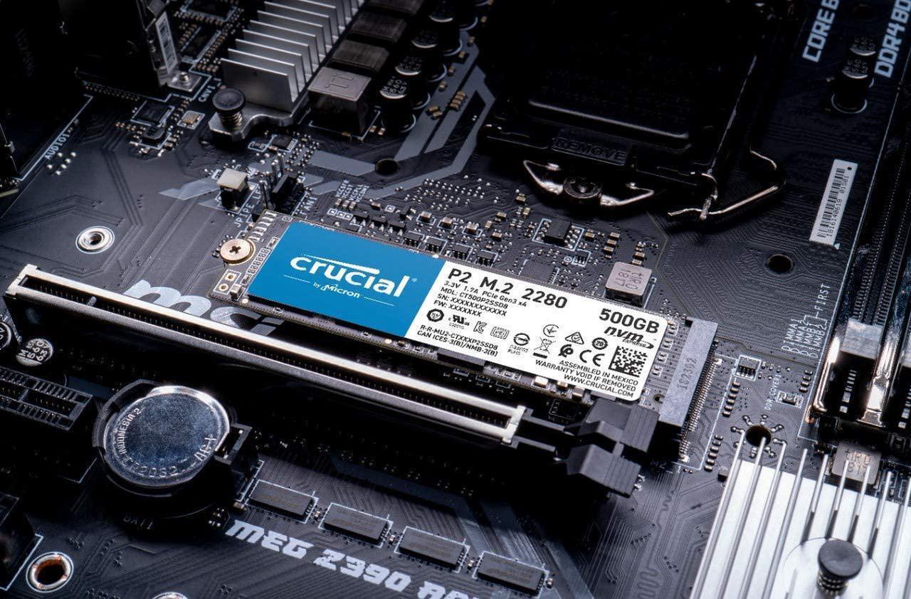 Alt view image 11 of 11 - Crucial P2 1TB 3D NAND NVMe PCIe M.2 SSD Up to 2400 MB/s - CT1000P2SSD8