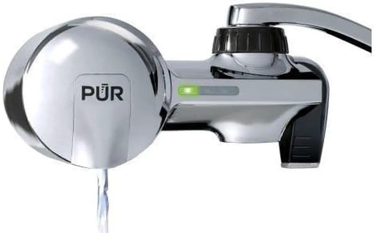 Alt view image 12 of 13 - PUR PFM400H Advanced Chrome Horizontal Water Filtration Faucet Mount with 1 Mineral Clear Filter,100 gal